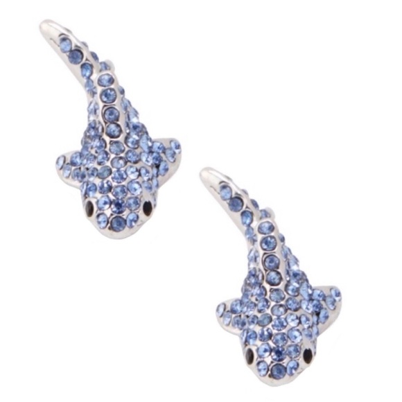 KATE SPADE • California Dreamin' Blue Shark Earrings - Picture 3 of 7